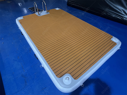 Tangga baja tahan karat 3x2x0.2m Inflatable Jet Ski Dock Pontoon Untuk Parkir Perahu