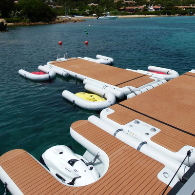 U Shape Inflatable Floating Dock Untuk Motor Boat Inflatable Jet Ski Dock