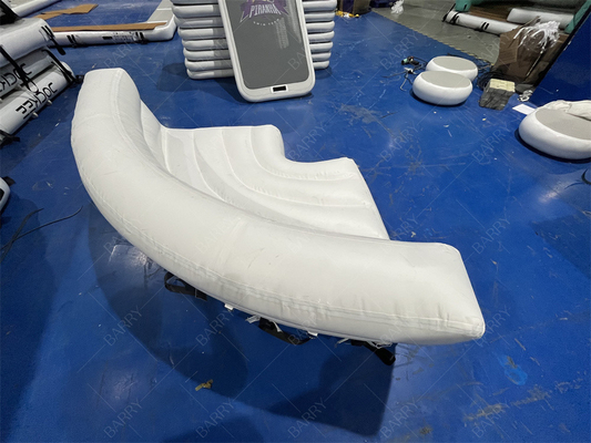 Komersial Kelas PVC Olahraga Air Inflatable Swim Floating Island Putih Inflatable Swim Floating Raft Sofa untuk Yacht