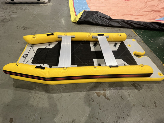 Kayak kecil Inflatable PVC Power Sailing Ce Light Weight Catamaran Kapal layar Hypalon Kapal inflatable Catamaran