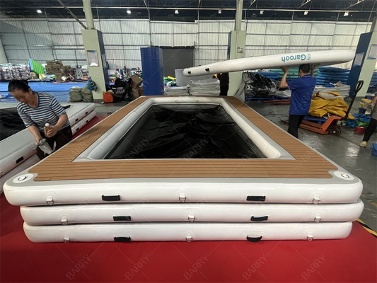 New Portable Inflatable Floating Ocean Sea Swimming Pool Protective Anti Ocean Pool With Netting Enclosure Untuk Yacht