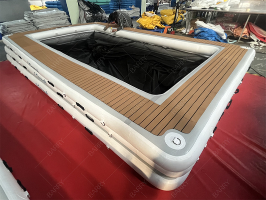 New Portable Inflatable Floating Ocean Sea Swimming Pool Protective Anti Ocean Pool With Netting Enclosure Untuk Yacht
