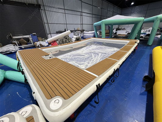 New Portable Inflatable Floating Ocean Sea Swimming Pool Protective Anti Ocean Pool With Netting Enclosure Untuk Yacht