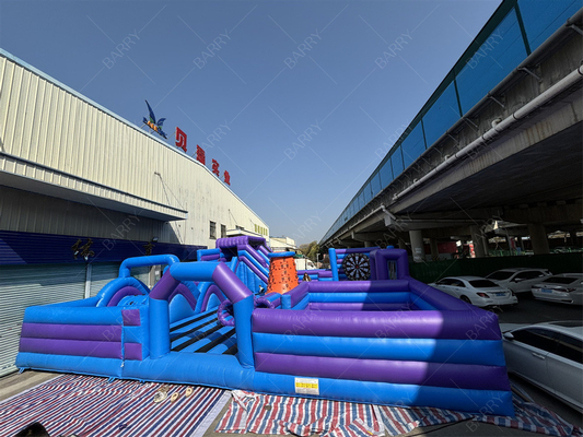 Taman Permainan Luar Ruangan Komersial Bounce House Taman Tema Inflatable Untuk Dewasa Anak-anak