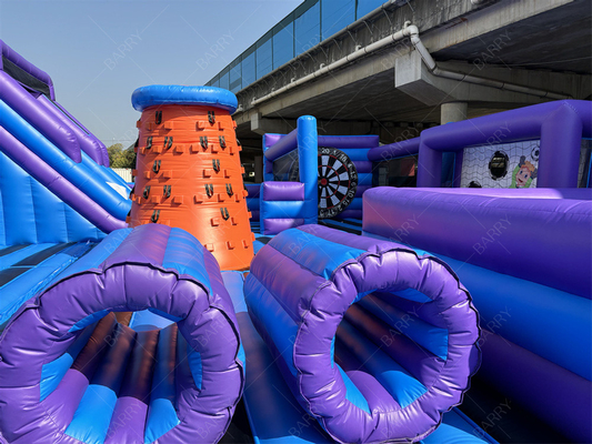 Taman Permainan Luar Ruangan Komersial Bounce House Taman Tema Inflatable Untuk Dewasa Anak-anak