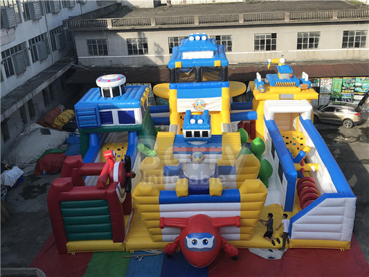 Super Wings Bounce Playground Taman Tema Kartun Indoor Inflatable Play Area