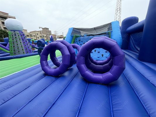 30x30m Taman Hiburan Big Bounce Taman Tema Inflatable Bounce House Play Area Game