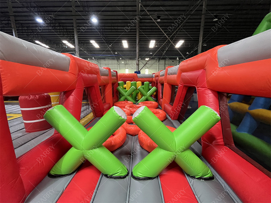 Taman Trampolin Merah Fun City Taman Hiburan Inflatable Taman Hiburan Rumah Bouncing Inflatable Dewasa Besar Dijual Untuk Anak-anak