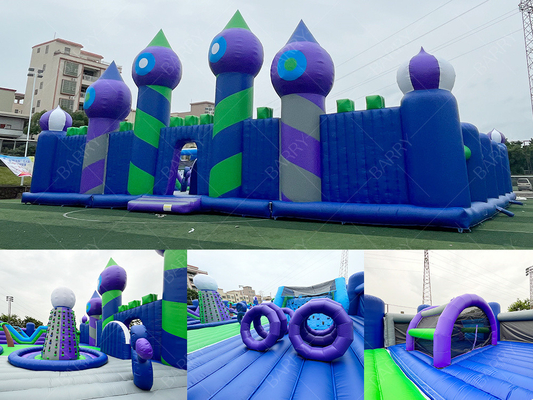 30x30m Taman Hiburan Big Bounce Taman Tema Inflatable Bounce House Play Area Game