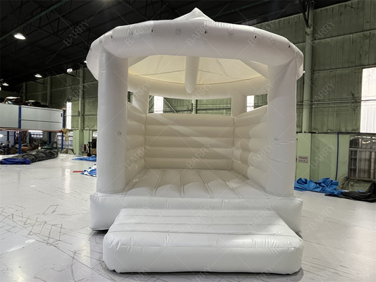 5x4.5x4.5m Putih Indoor Inflatable Bouncers Dengan Cover Inflatable Jump House Untuk Pernikahan