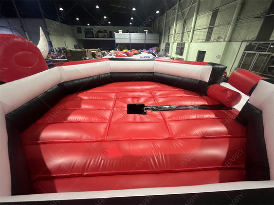 Wahana Banteng Mekanik Tiup untuk Dewasa - Simulator Rodeo Merah