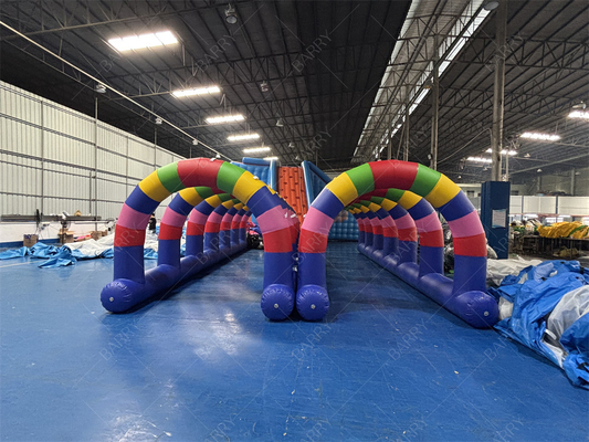 Terowongan Semprotan Air Inflatable 32.8ft untuk Acara Musim Panas