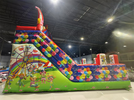Perosotan Balon Badut 8x4.7x6.5m untuk Pesta Anak-Anak PVC Kustom