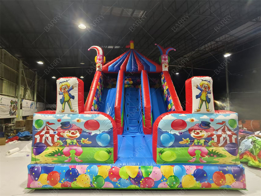 Perosotan Balon Badut 8x4.7x6.5m untuk Pesta Anak-Anak PVC Kustom