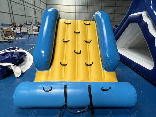 Danau Air Menara Air Terbakar Slide Climbing, Pabrik Jual Langsung Air Terbakar Floating Slide Untuk Taman Air