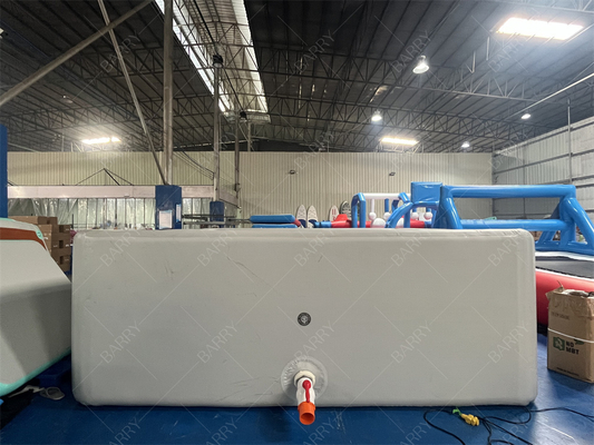 Keamanan Hot Drop Stitch Fabric Bahan Baru Inflatable Custom Made Grey Inflatable Pool Ball Pit Untuk Anak-anak