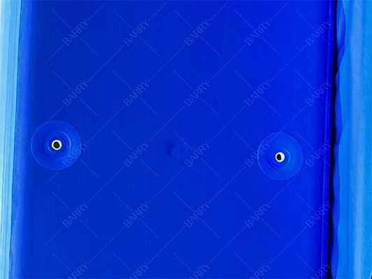 Bak Mandi Es Biru Tua Kustom PVC Drop Stitch Kolam Renang Tiup Dengan Penutup Untuk Anak-Anak