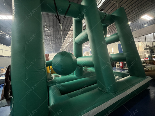 Seluncuran Bouncer Lompat Tiup Raksasa Kursus Rintangan Permainan Tiup Taman Trampolin untuk Anak-anak dan Dewasa