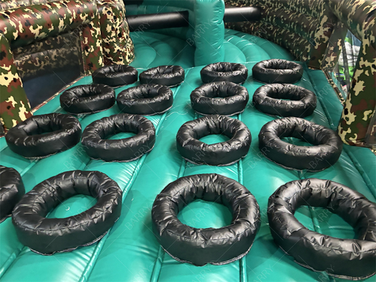 Kamuflase Inflatable Game Hambatan Militer Camo Warna Inflatable Hambatan Tentara Boot Camp Challenge Hambatan Course