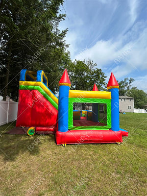 Custom Theme Inflatable PVC Tarpaulin Combo Castle Slide Bouncy Castle untuk Anak-anak