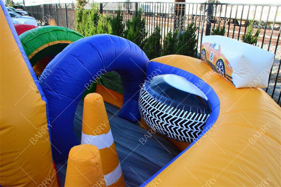 Commercial Grade PVC Vinyl Wet Dry Obstacle With Detachable Inflatable Splash Pool