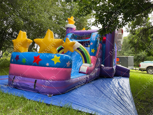 Commercial Inflatable Water Slide Combo Bouncer Unicorn Jumper Jumping Moon Bouncy Castle Bounce House