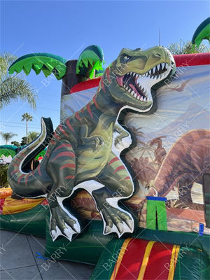 Backyard Bouncy Castle Dinosaur Bounce House Water Slide Pool Bouncers Inflatable untuk pesta