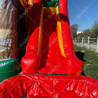 Rumah Balon Dinosaurus Anak-anak dengan Seluncuran Castillos Inflables Dino Bouncy Castle Slide dengan Blower