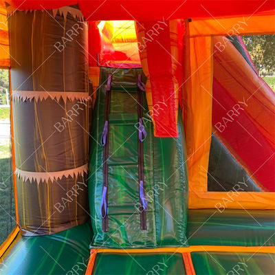 Rumah Balon Dinosaurus Anak-anak dengan Seluncuran Castillos Inflables Dino Bouncy Castle Slide dengan Blower