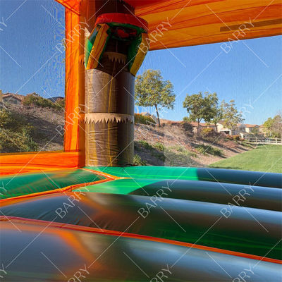 Rumah Balon Dinosaurus Anak-anak dengan Seluncuran Castillos Inflables Dino Bouncy Castle Slide dengan Blower