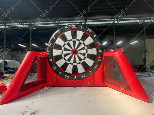 Papan Dart Raksasa Merah Tiup Tinggi 3m/4m/5m untuk Sepak Bola/Sepak Bola Tendang Dartboard Target Game