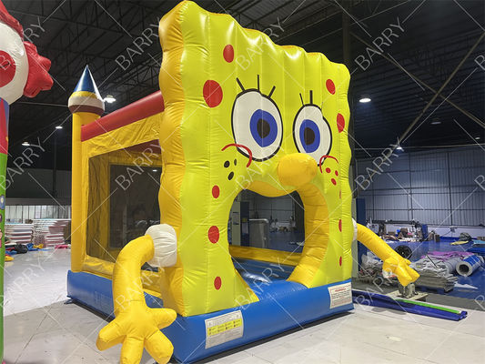 Kartun PVC Kastil Inflatable Fun Bounce House Untuk Taman Tema Atau Pesta