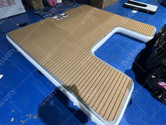 3m Drop Stitch Yacht Pontoon Untuk Pantai Dan Danau Platform Dock Terapung