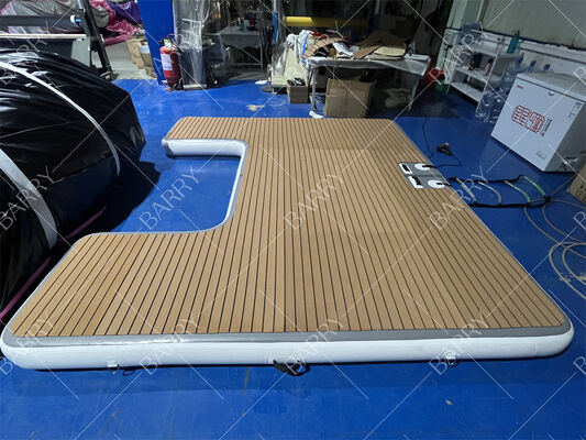 3m Drop Stitch Yacht Pontoon Untuk Pantai Dan Danau Platform Dock Terapung
