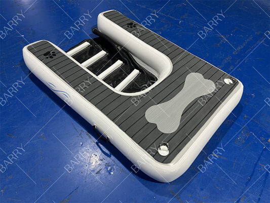 Tanjakan Anjing Tiup Platform Hewan Lipat Dermaga Apung Air Dengan Eva Anti Selip