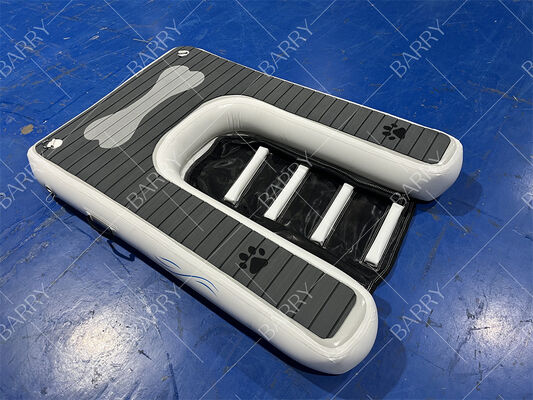 Tanjakan Anjing Tiup Platform Hewan Lipat Dermaga Apung Air Dengan Eva Anti Selip