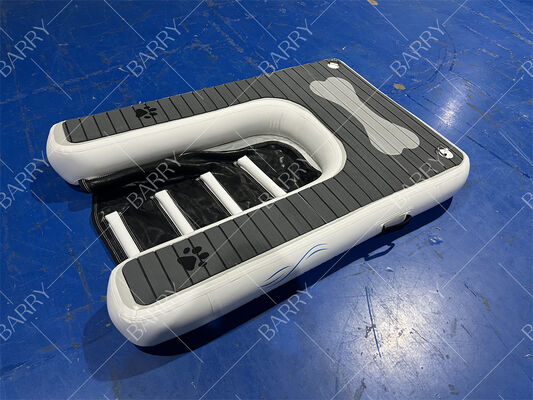 Tanjakan Anjing Tiup Platform Hewan Lipat Dermaga Apung Air Dengan Eva Anti Selip