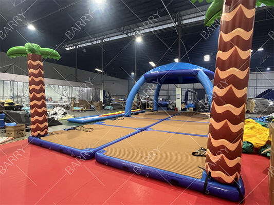 Platform Apung Tiup yang Dirancang Khusus Dengan Tenda Untuk Perairan Laut & Banas Apung Air