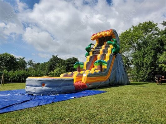 T-Rex Jungle Theme Slide Inflatable Backyard Commercial Grade Blow Up Slide Air Dengan Kolam Renang untuk Anak-anak dan Dewasa Dengan Blower