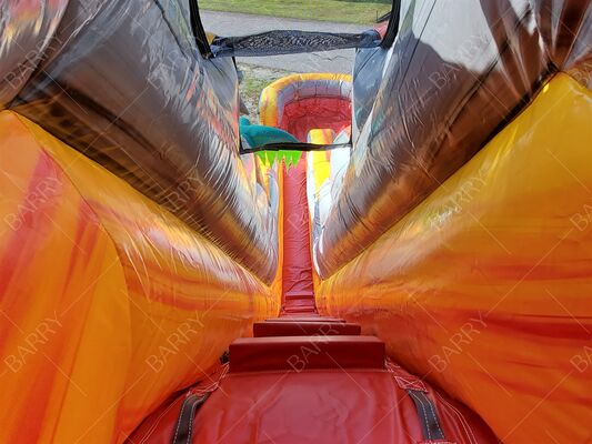T-Rex Jungle Theme Slide Inflatable Backyard Commercial Grade Blow Up Slide Air Dengan Kolam Renang untuk Anak-anak dan Dewasa Dengan Blower