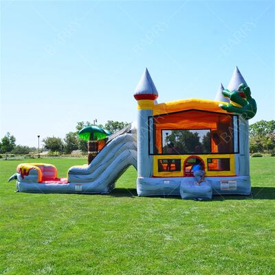 Pesta Dino Bouncer Bounce House Castillos Hinchables Inflatable Jurassic World Bouncy Castle Dengan Slide Pool Dinosaurus Jump House