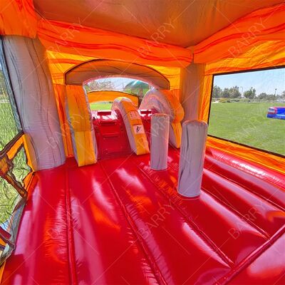 Pesta Dino Bouncer Bounce House Castillos Hinchables Inflatable Jurassic World Bouncy Castle Dengan Slide Pool Dinosaurus Jump House