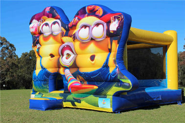 Plato PVC Minion Inflatable Bouncer Untuk Anak-Anak Menyenangkan / Jumping Castle Bounce House