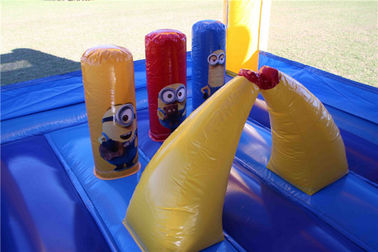 Plato PVC Minion Inflatable Bouncer Untuk Anak-Anak Menyenangkan / Jumping Castle Bounce House