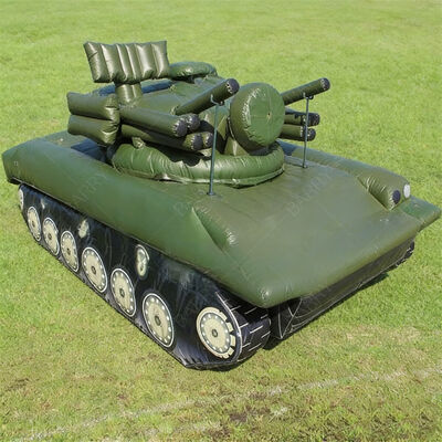 8.8m Model Tank Militer Tiup Dekorasi Acara Luar Ruangan Taktis Ringan