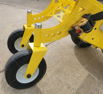 Truk tangan listrik beroda empat Dolly dengan derek untuk mengangkat rumah bouncing kembung