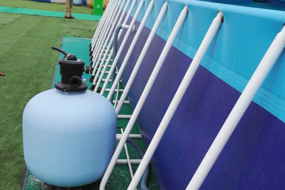 Disesuaikan PVC baja Rectangular Ultra Metal Frame Pool untuk Water Park