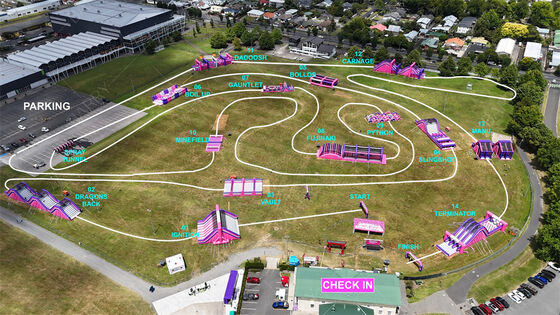 Outdoor Team Building Games Inflatable Course Kendala 5k Dengan Plato PVC