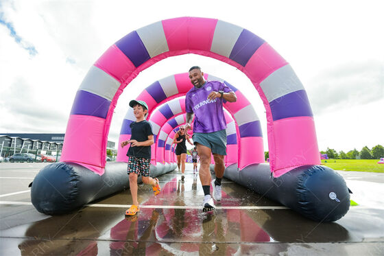 Outdoor Team Building Games Inflatable Course Kendala 5k Dengan Plato PVC