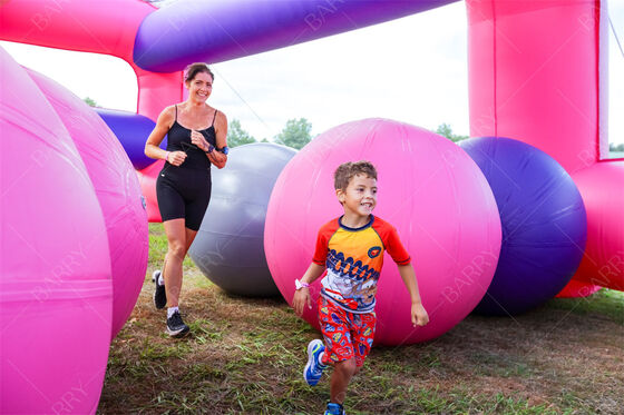 Outdoor Team Building Games Inflatable Course Kendala 5k Dengan Plato PVC